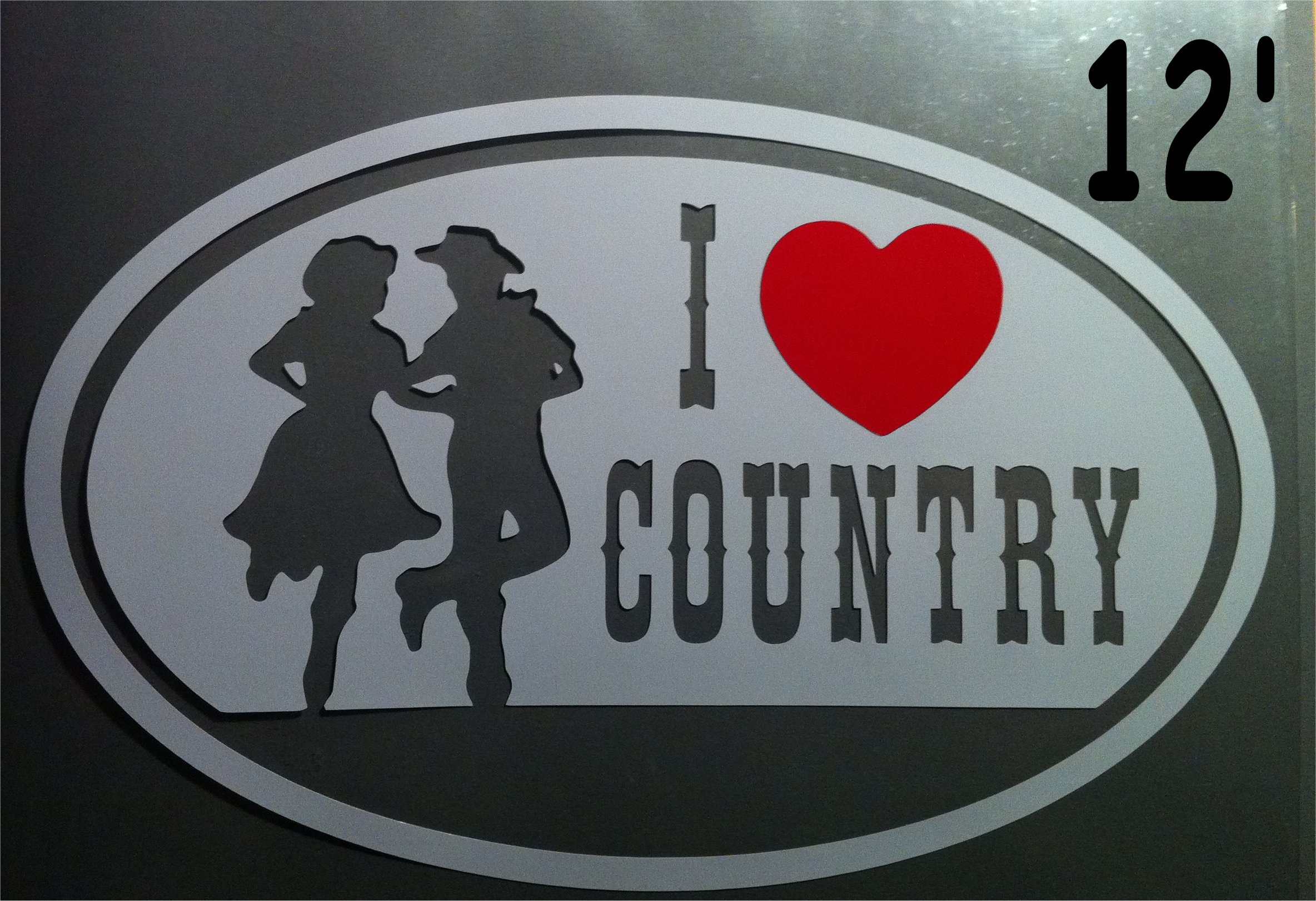 I LOVE Country 20cm x 13cm